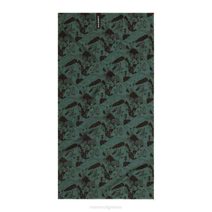 Mammut αξεσουάρ για άνδρες και γυναίκες λαιμό γκέτα αναρρίχηση σκηνή σκούρο νεφρίτη-μαύρο J2DJ1190