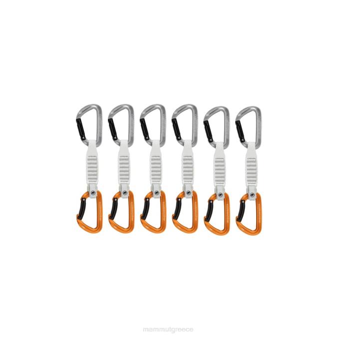 Mammut εξοπλισμός για άνδρες και γυναίκες Κλειδαριά αποστολέα 12 cm Quickdraps 6 συσκευασιών ανοιχτό γκρι-χρυσό J2DJ432