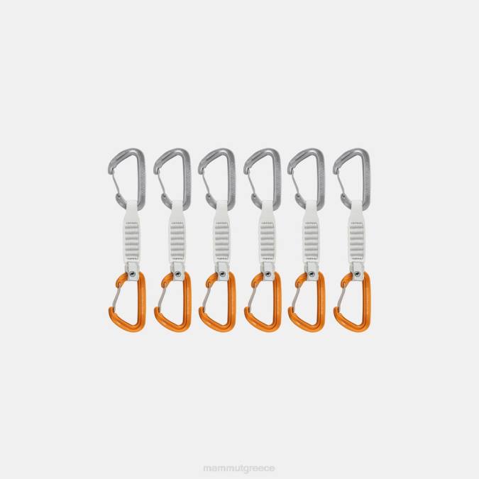 Mammut εξοπλισμός για άνδρες και γυναίκες σύρμα αποστολέα 12 cm Quickdraps 6 συσκευασιών ανοιχτό γκρι-χρυσό J2DJ441