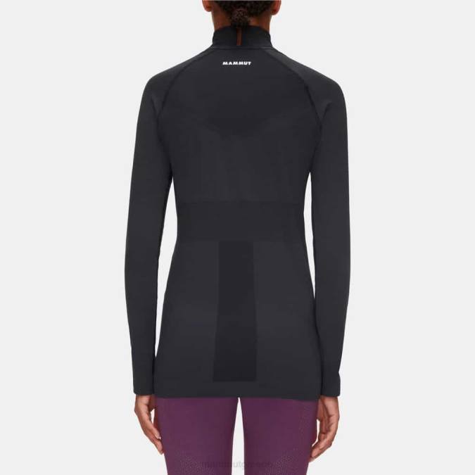 Mammut είδη ένδυσης γυναίκες τριφτ μακρυμάνικο με μισό φερμουάρ μαύρος J2DJ1049