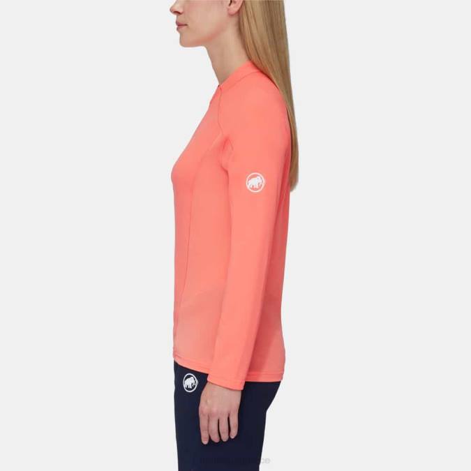 Mammut είδη ένδυσης γυναίκες aenergy fl μακρυμάνικο μισό φερμουάρ σολομός-τερακότα J2DJ135