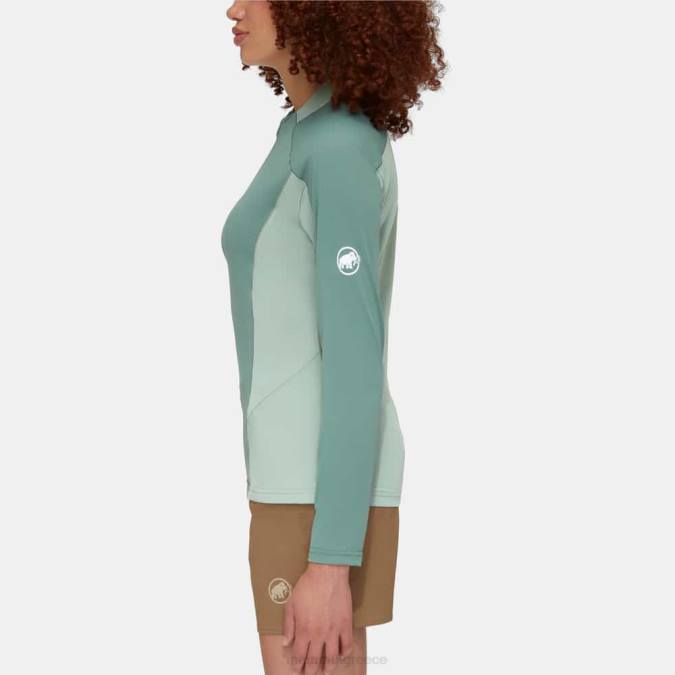 Mammut είδη ένδυσης γυναίκες aenergy fl μακρυμάνικο μισό φερμουάρ σκούρο νεφρίτη-νεφρίτη J2DJ847