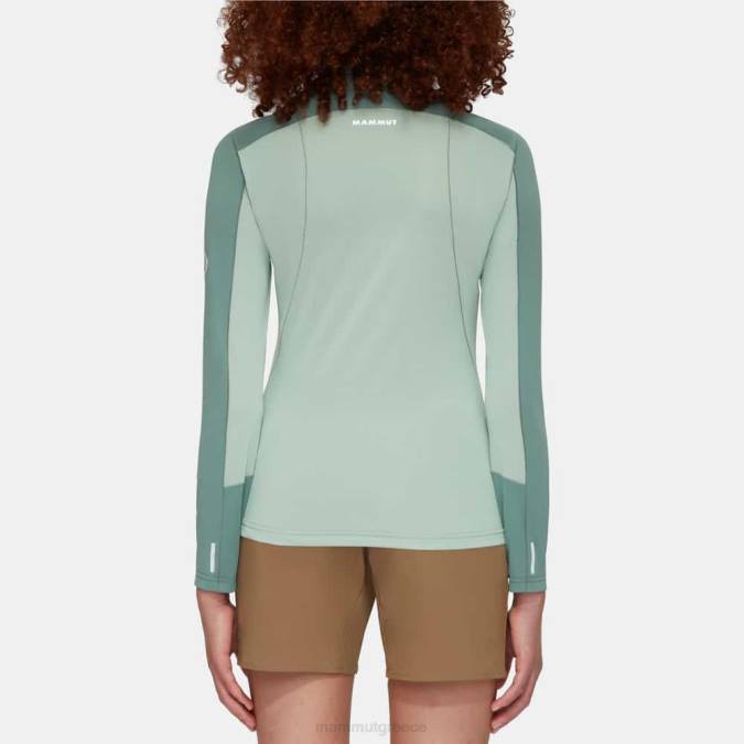 Mammut είδη ένδυσης γυναίκες aenergy fl μακρυμάνικο μισό φερμουάρ σκούρο νεφρίτη-νεφρίτη J2DJ847