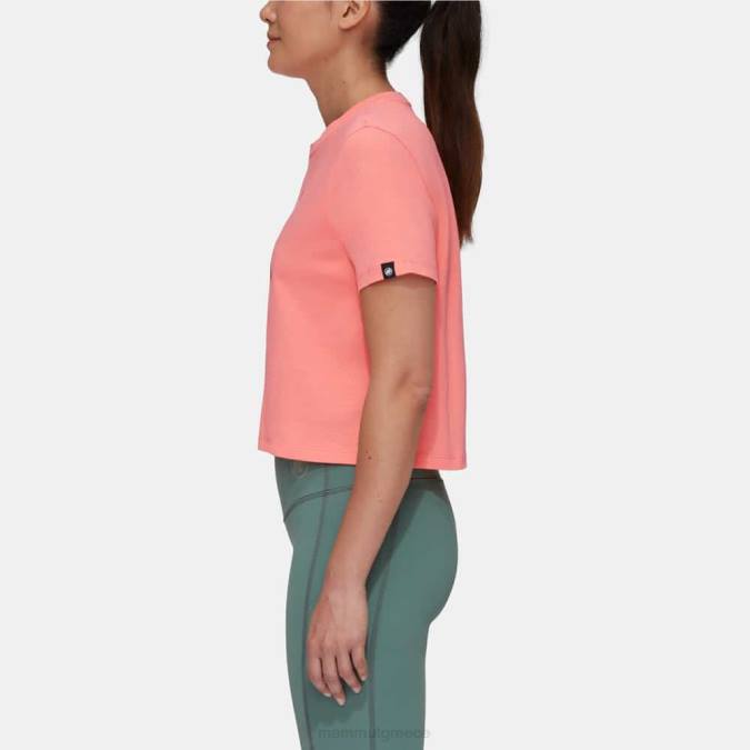 Mammut είδη ένδυσης γυναίκες Masone μπλουζάκι με κομμένα γράμματα σολομός J2DJ1092