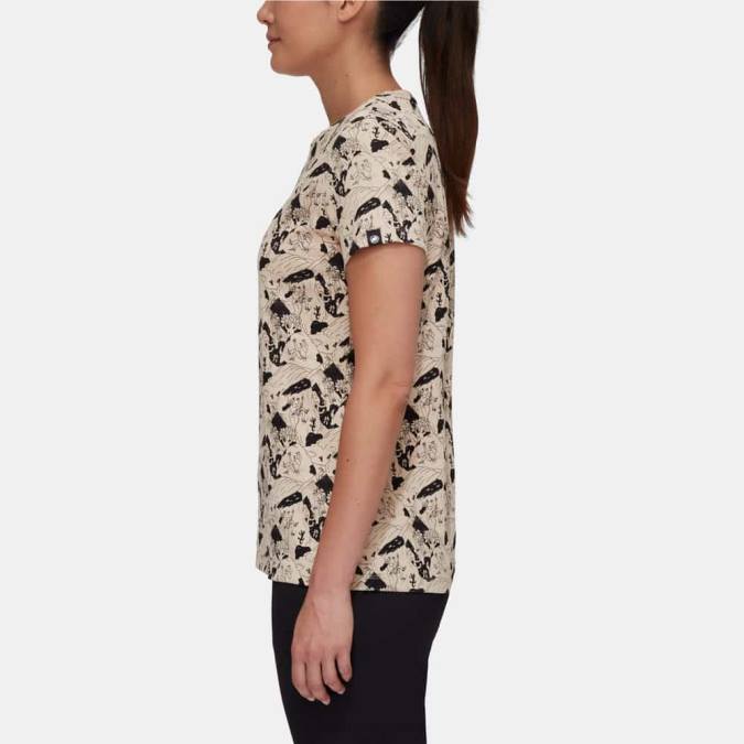 Mammut είδη ένδυσης γυναίκες Masone T-shirt αναρρίχηση σκηνή σαβάνα-μαύρο J2DJ1107