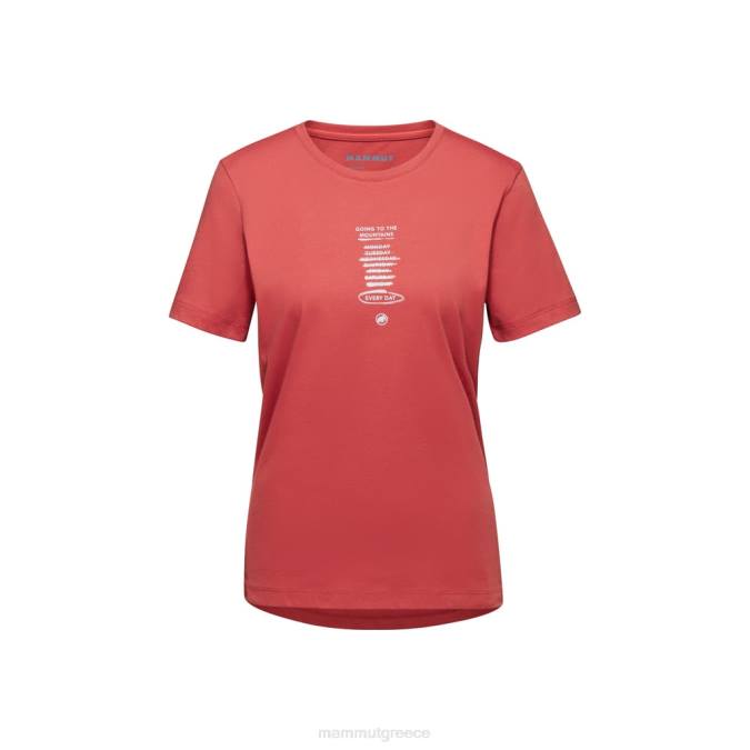 Mammut είδη ένδυσης γυναίκες core t-shirt κάθε μέρα τερρακότα J2DJ1099
