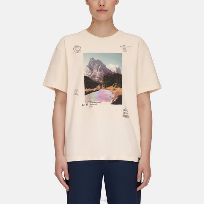 Mammut x είδη ένδυσης γυναίκες εκτός αν μπλουζάκι για την ημέρα του βουνού άσπρο J2DJ205