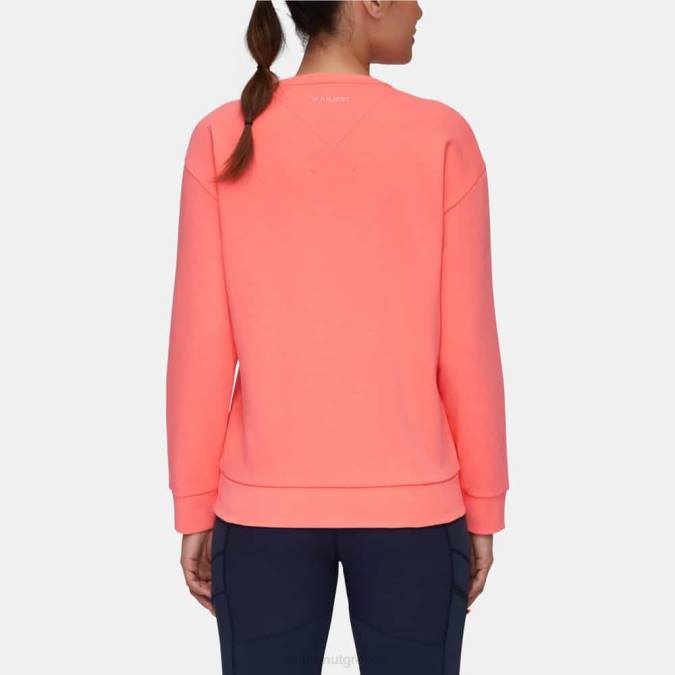 Mammut είδη ένδυσης γυναίκες core ml λογότυπο λαιμού πληρώματος σολομός J2DJ1034