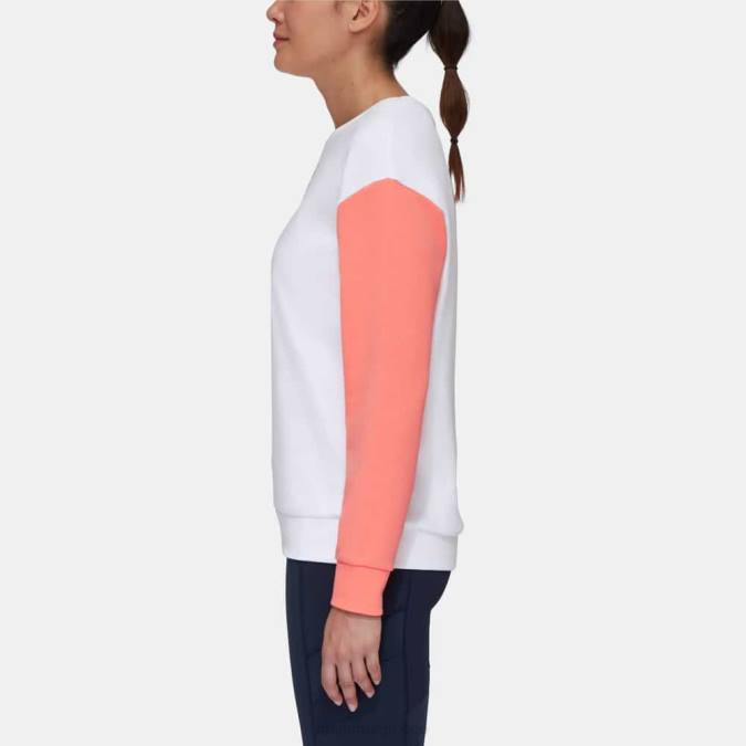 Mammut είδη ένδυσης γυναίκες core ml crew neck κάθε μέρα λευκός-σολωμός J2DJ244