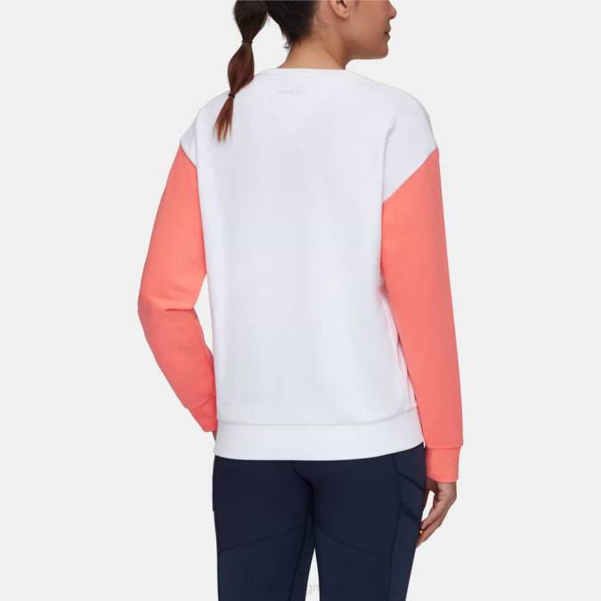 Mammut είδη ένδυσης γυναίκες core ml crew neck κάθε μέρα λευκός-σολωμός J2DJ244