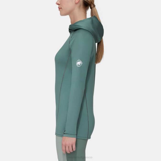Mammut είδη ένδυσης γυναίκες selun fl sun hoody σκούρο νεφρίτη J2DJ643