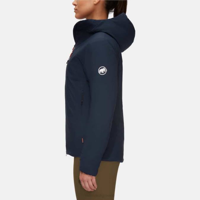 Mammut είδη ένδυσης γυναίκες ριμέ σε φλεξ μπουφάν με κουκούλα θαλάσσιο-μαύρο J2DJ753