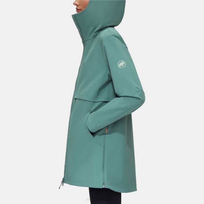 Mammut είδη ένδυσης γυναίκες σακάκι με κουκούλα σκούρο νεφρίτη J2DJ773