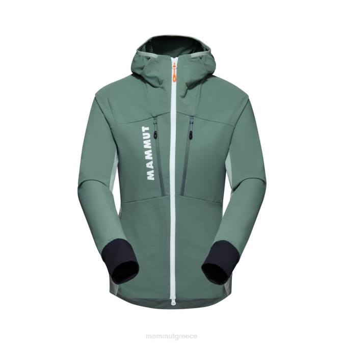 Mammut είδη ένδυσης γυναίκες aenergy so υβριδικό μπουφάν με κουκούλα σκούρο νεφρίτη-νεφρίτη J2DJ34