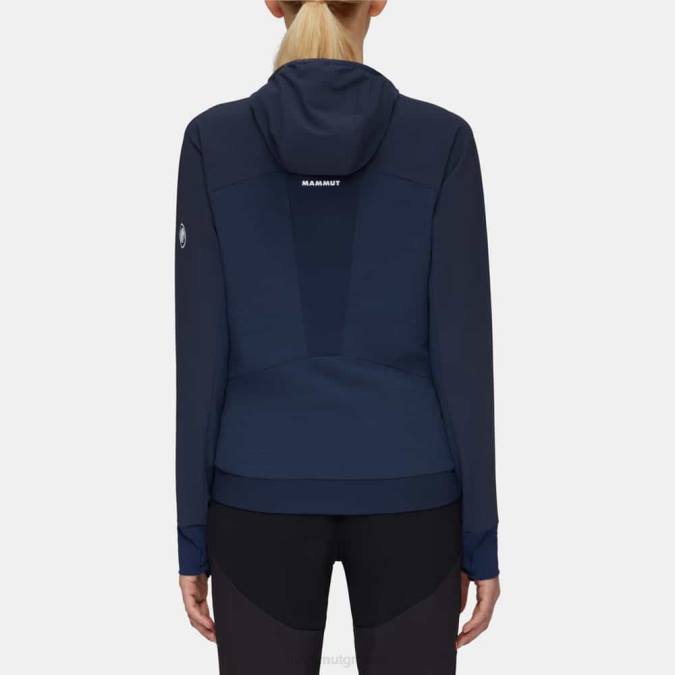 Mammut είδη ένδυσης γυναίκες aenergy so υβριδικό μπουφάν με κουκούλα θαλασσινό-ζωντανό πορτοκαλί J2DJ695