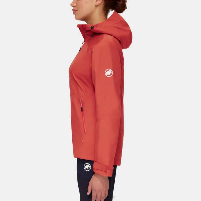 Mammut είδη ένδυσης γυναίκες convey tour hs σακάκι με κουκούλα τερρακότα J2DJ67