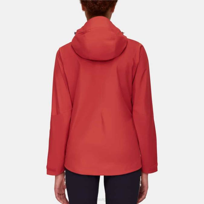 Mammut είδη ένδυσης γυναίκες convey tour hs σακάκι με κουκούλα τερρακότα J2DJ67