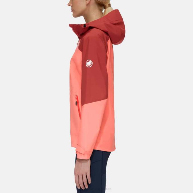Mammut είδη ένδυσης γυναίκες convey tour hs σακάκι με κουκούλα σολομός-τερακότα J2DJ744
