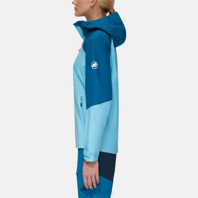 Mammut είδη ένδυσης γυναίκες convey tour hs σακάκι με κουκούλα δροσερό μπλε-βαθύ πάγο J2DJ747