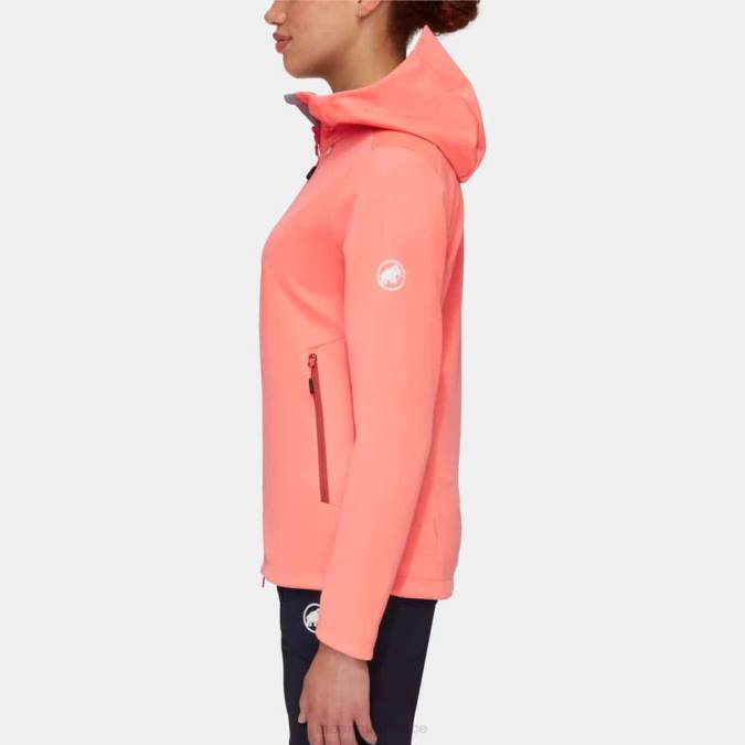 Mammut είδη ένδυσης γυναίκες ultimate vii so σακάκι με κουκούλα σολομός J2DJ739