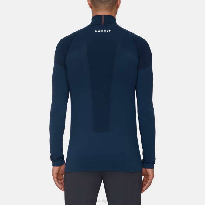 Mammut είδη ένδυσης άνδρες τριφτ μακρυμάνικο με μισό φερμουάρ θαλάσσια J2DJ1050