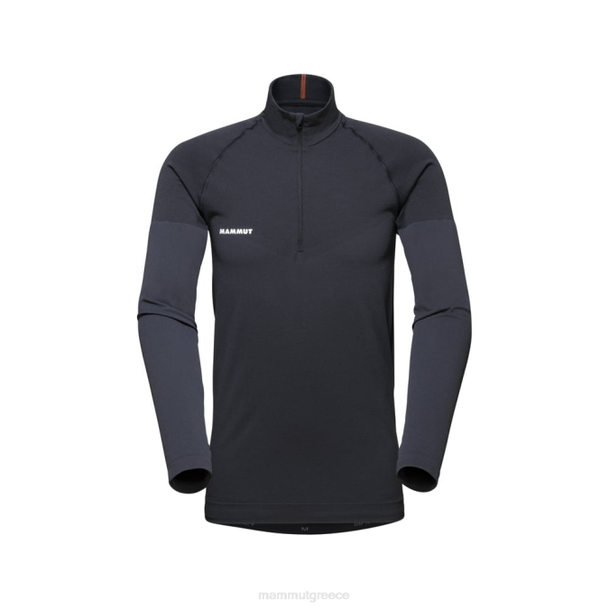 Mammut είδη ένδυσης άνδρες τριφτ μακρυμάνικο με μισό φερμουάρ μαύρος J2DJ223