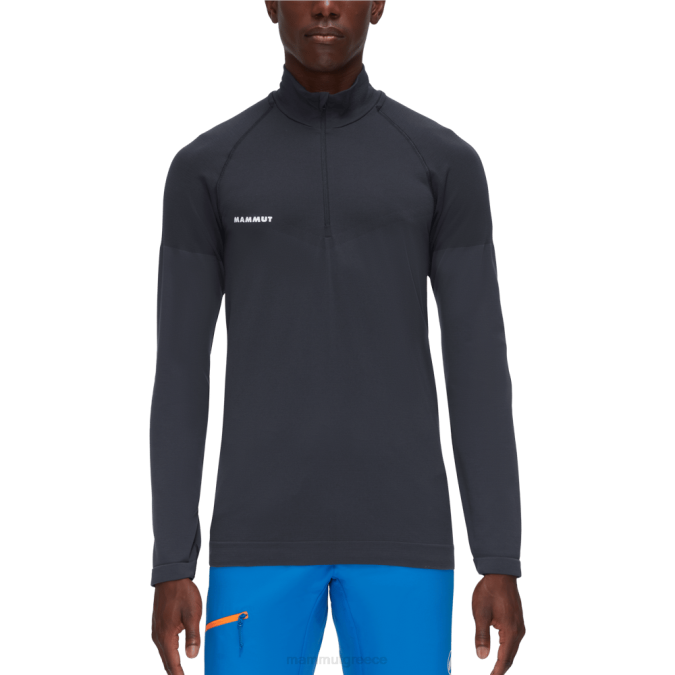 Mammut είδη ένδυσης άνδρες τριφτ μακρυμάνικο με μισό φερμουάρ μαύρος J2DJ223