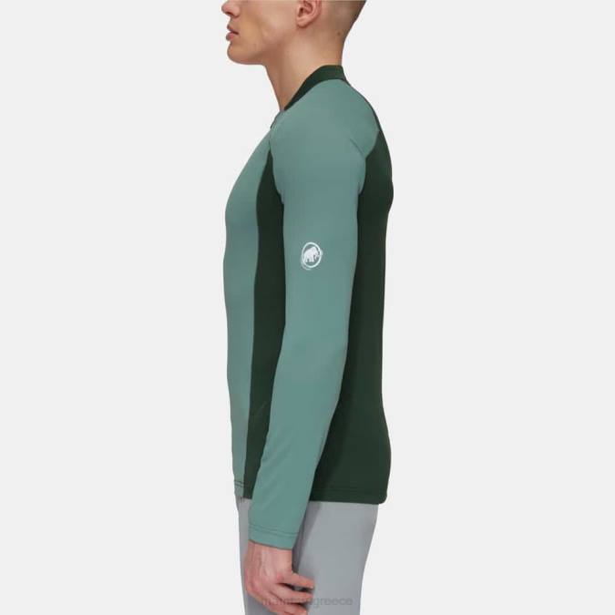 Mammut είδη ένδυσης άνδρες aenergy fl μακρυμάνικο μισό φερμουάρ σκούρα ξύλα νεφρίτη J2DJ849