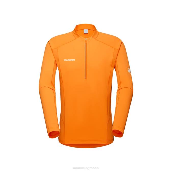Mammut είδη ένδυσης άνδρες aenergy fl μακρυμάνικο μισό φερμουάρ μανταρίνι-σκούρο μανταρίνι J2DJ851