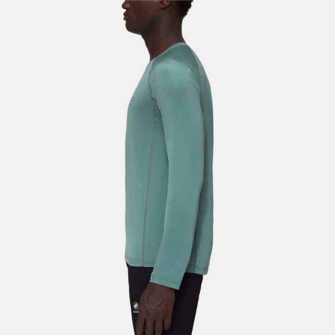 Mammut είδη ένδυσης άνδρες μακρυμάνικο λογότυπο selun fl σκούρο νεφρίτη J2DJ870