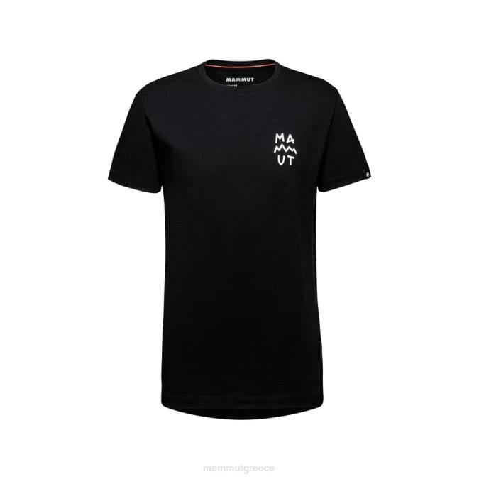 Mammut είδη ένδυσης άνδρες Masone μπλουζάκι γράμματα μαύρος J2DJ110