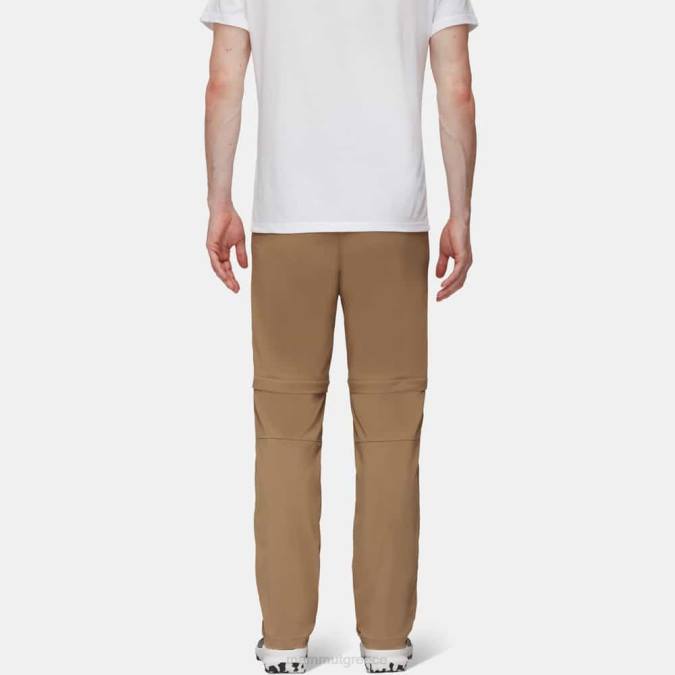 Mammut είδη ένδυσης άνδρες παντελόνι με φερμουάρ πεζοπορίας σκοτεινή άμμος J2DJ1125