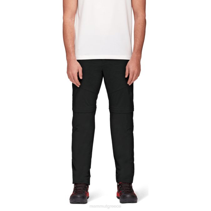Mammut είδη ένδυσης άνδρες παντελόνι με φερμουάρ πεζοπορίας μαύρος J2DJ266