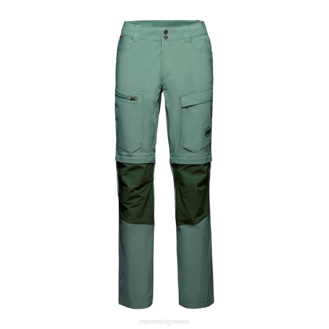Mammut είδη ένδυσης άνδρες zinal υβριδικό παντελόνι με φερμουάρ σκούρα ξύλα νεφρίτη J2DJ1102
