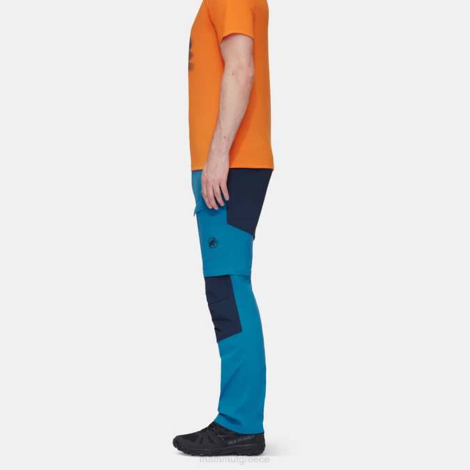 Mammut είδη ένδυσης άνδρες zinal υβριδικό παντελόνι με φερμουάρ βαθύς πάγος-θαλάσσιος J2DJ1103