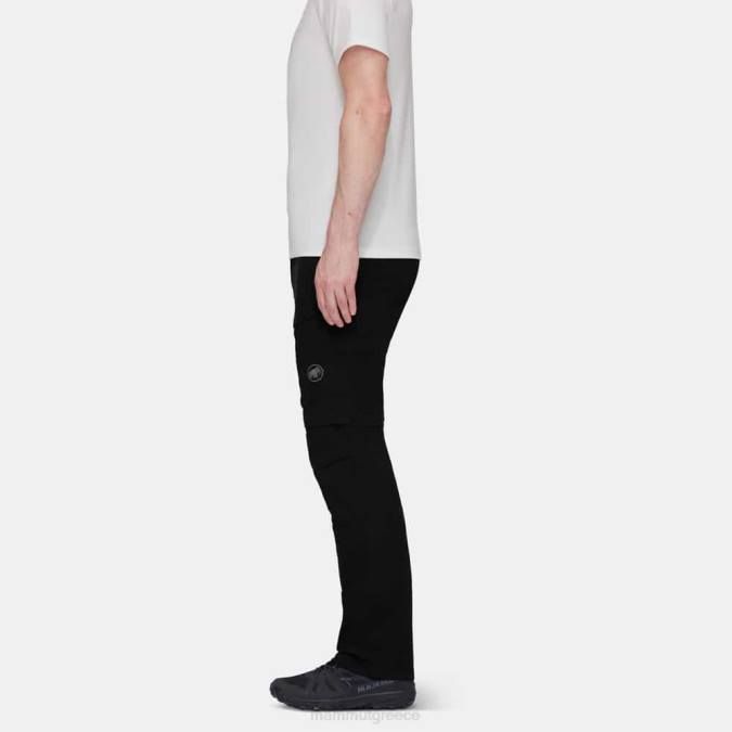 Mammut είδη ένδυσης άνδρες zinal υβριδικό παντελόνι με φερμουάρ μαύρος J2DJ255