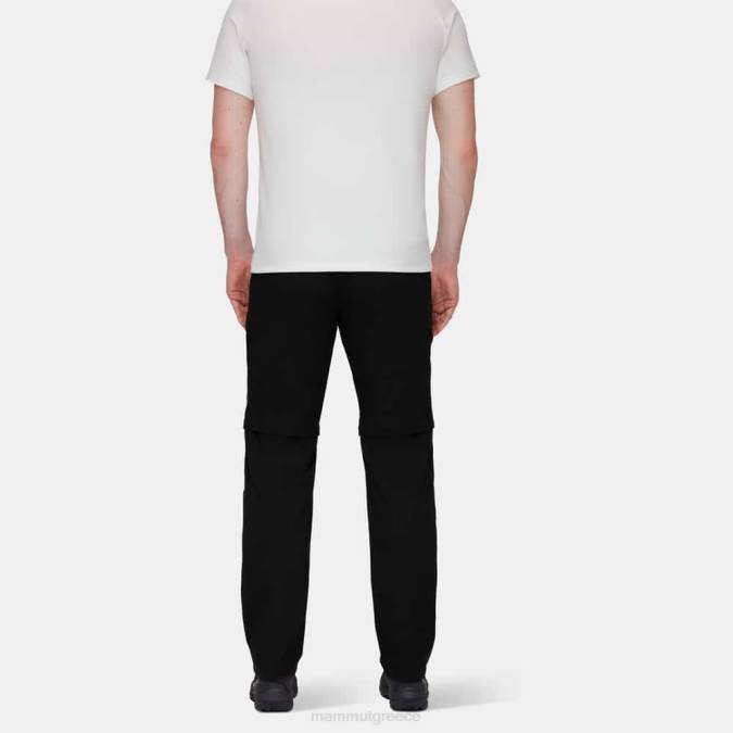 Mammut είδη ένδυσης άνδρες zinal υβριδικό παντελόνι με φερμουάρ μαύρος J2DJ255