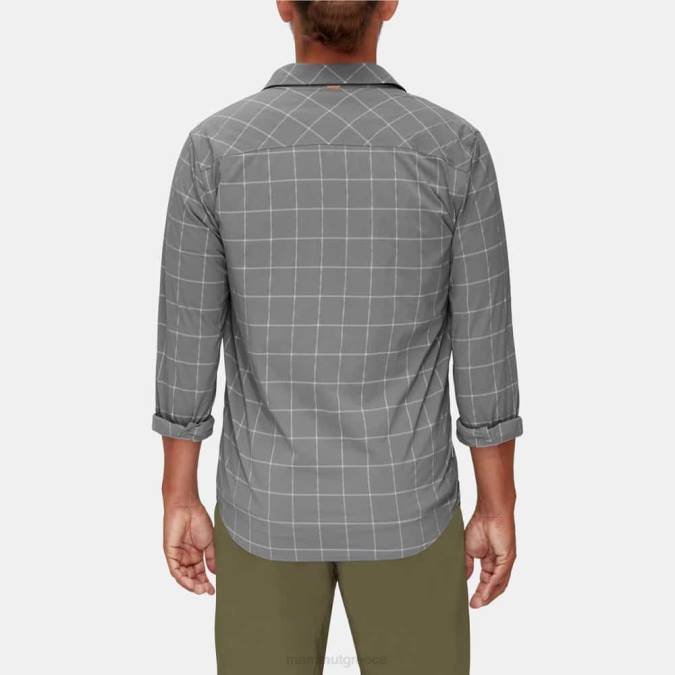 Mammut είδη ένδυσης άνδρες μακρυμάνικο πουκάμισο στο βουνό τιτάνιο-γρανίτης J2DJ211