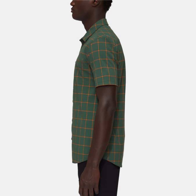 Mammut είδη ένδυσης άνδρες πουκάμισο του βουνού ξύλα-σκούρο μανταρίνι J2DJ950