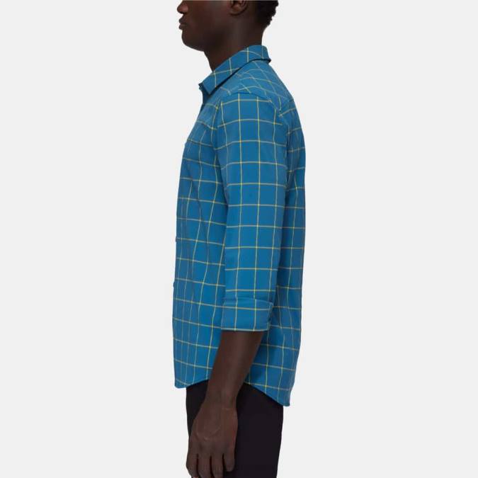 Mammut είδη ένδυσης άνδρες μακρυμάνικο πουκάμισο στο βουνό βαθύς πάγος-highlime J2DJ1029