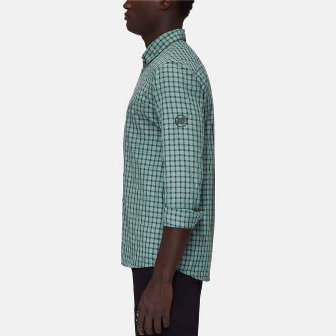 Mammut είδη ένδυσης άνδρες μακρυμάνικο πουκάμισο lenni σκούρα ξύλα νεφρίτη J2DJ161