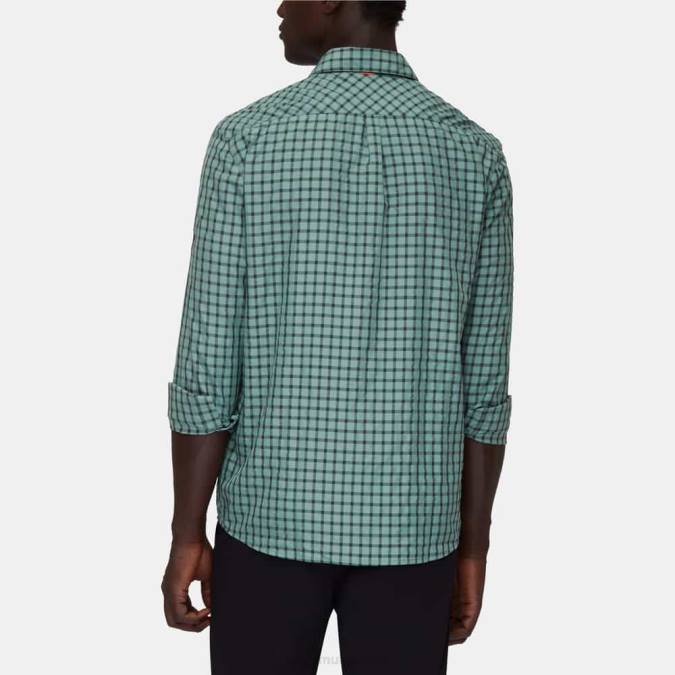 Mammut είδη ένδυσης άνδρες μακρυμάνικο πουκάμισο lenni σκούρα ξύλα νεφρίτη J2DJ161