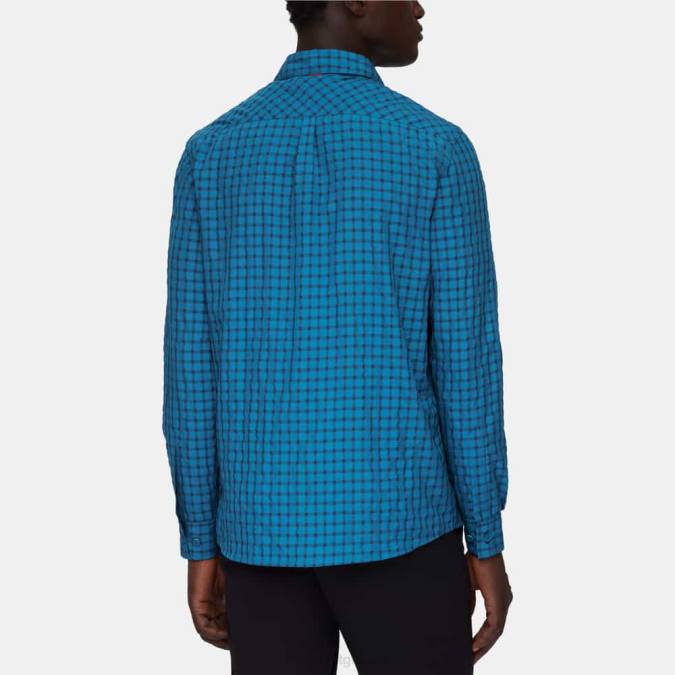 Mammut είδη ένδυσης άνδρες μακρυμάνικο πουκάμισο lenni βαθύς πάγος-θαλάσσιος J2DJ916