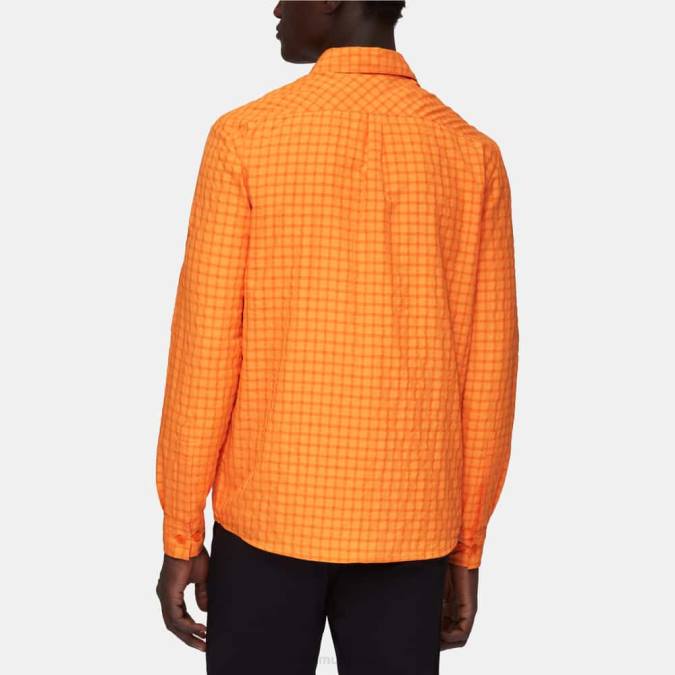 Mammut είδη ένδυσης άνδρες μακρυμάνικο πουκάμισο lenni μανταρίνι-σκούρο μανταρίνι J2DJ917