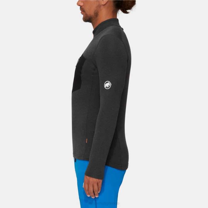 Mammut είδη ένδυσης άνδρες ενεργειακό φως ml μισό φερμουάρ μαύρο-φάντασμα J2DJ937