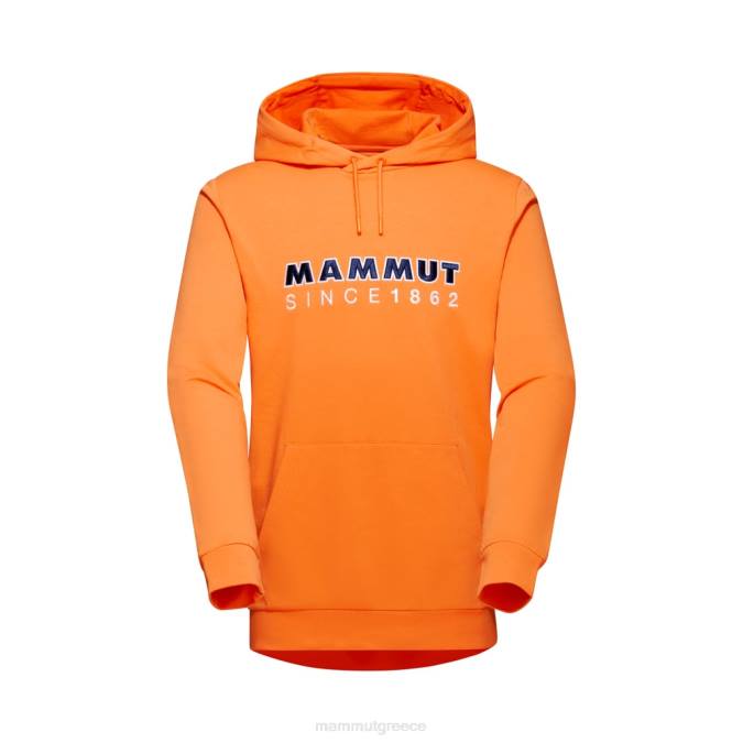 Mammut είδη ένδυσης άνδρες ml λογότυπο hoody σκούρο μανταρίνι J2DJ1111