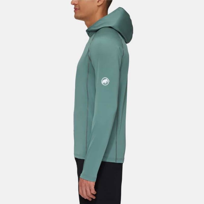 Mammut είδη ένδυσης άνδρες selun fl sun hoody σκούρο νεφρίτη J2DJ2
