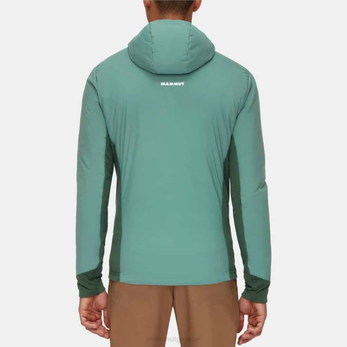 Mammut είδη ένδυσης άνδρες ριμέ φως σε φλεξ μπουφάν με κουκούλα σκούρα ξύλα νεφρίτη J2DJ76