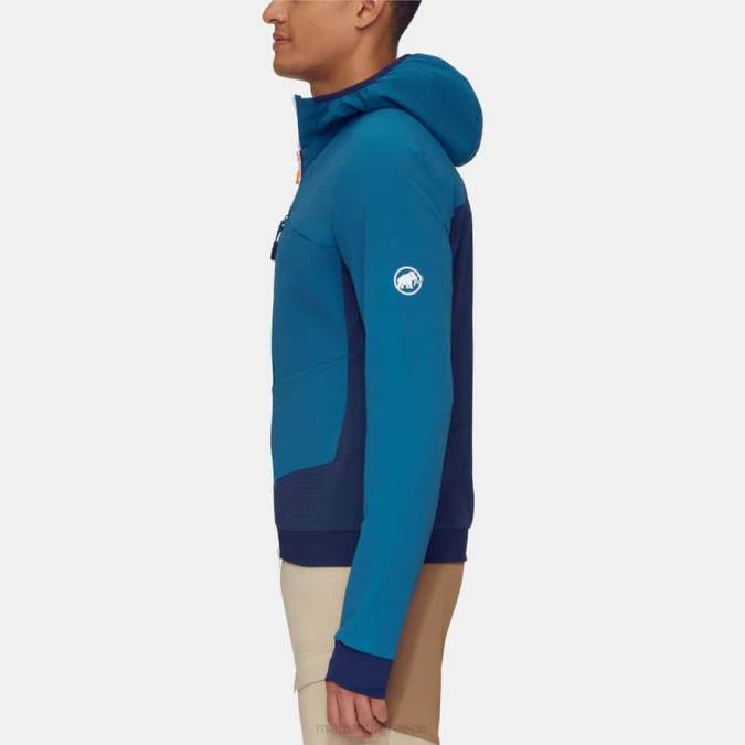 Mammut είδη ένδυσης άνδρες aenergy so υβριδικό μπουφάν με κουκούλα βαθύς πάγος-θαλάσσιος J2DJ663