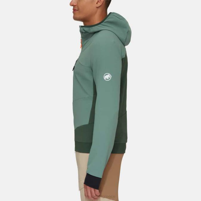 Mammut είδη ένδυσης άνδρες aenergy so υβριδικό μπουφάν με κουκούλα σκούρα ξύλα νεφρίτη J2DJ664